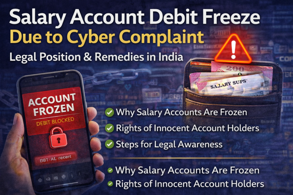 Salary Account Debit Freeze Due to Cyber Complaint: Legal Position & Remedies in India file 000000000fa47207a56a37aa84939634