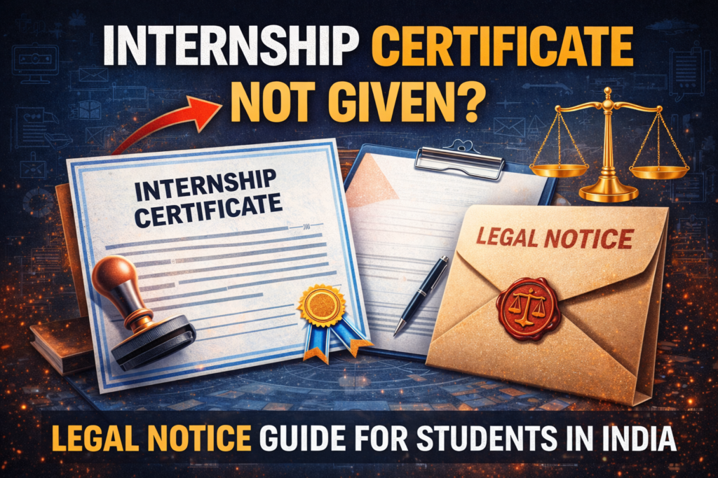 Internship Certificate Not Given? Legal Notice & Student Rights Explained file 000000001610720bae7640b483d80d88