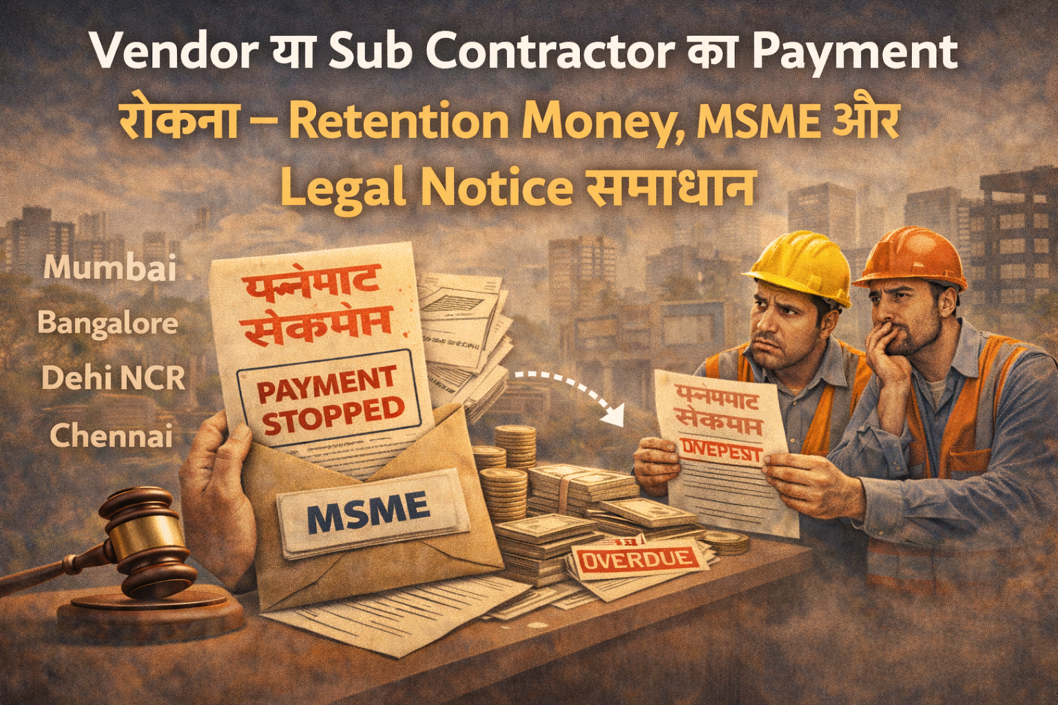 Vendor या Sub Contractor का Payment रोकना ,Retention Money, MSME और Legal Notice समाधान Explained file 000000001a7c720685c1947b438df4ab