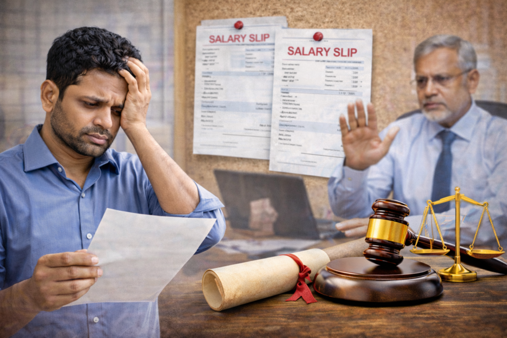 Salary Slip Nahi Di Ja Rahi? Legal Rights, Proof aur Court Solution (India) file 000000005584720881c946cda4f8feb0