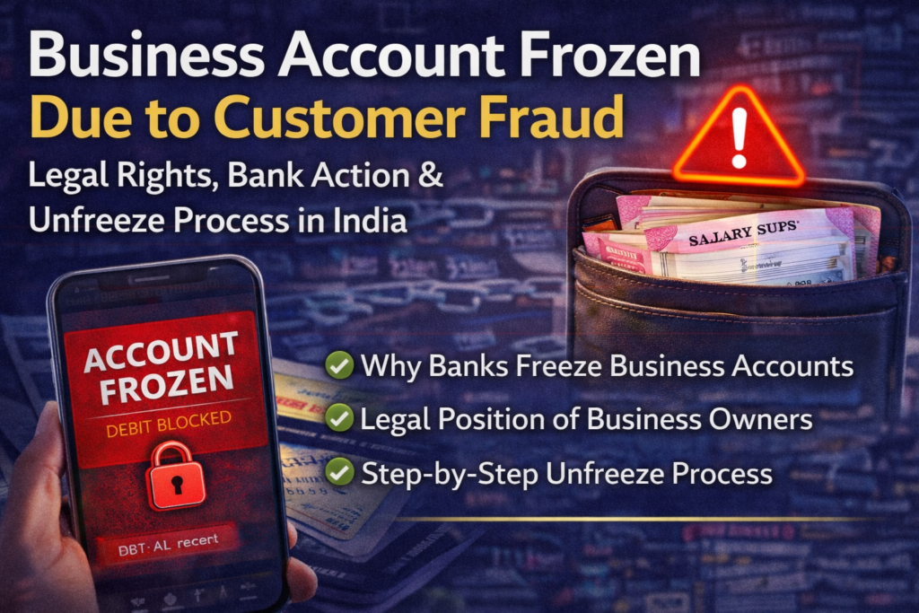 Business Account Frozen Due to Customer Fraud: Legal Rights, Bank Action & Unfreeze Process in India file 0000000062147207b38ed847dca15fc4