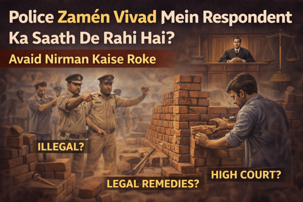 Police Zameen Vivad Mein Respondent Ka Saath De Rahi Hai? Avaidh Nirman Kaise Roke file 000000007a9c72099ccc19cf83d9e92a