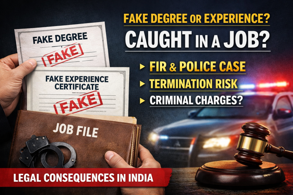 Fake Degree or Fake Experience Certificate to Get a Job – Legal Action in India file 00000000834c72068e52a43b61f8d814
