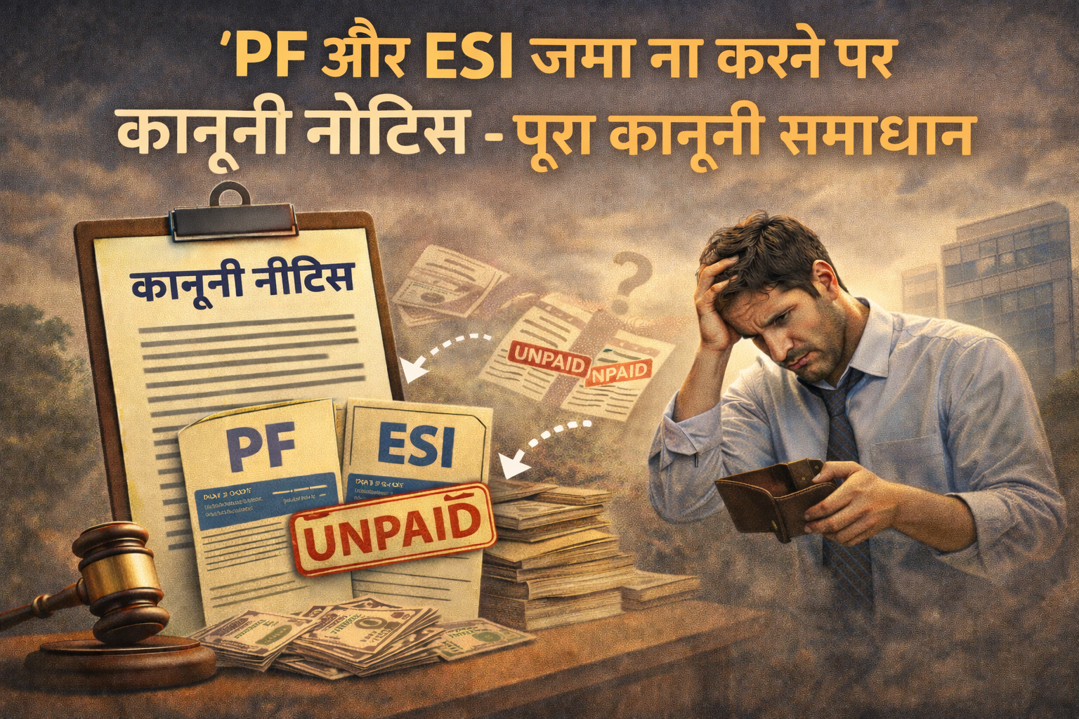 नियोक्ता द्वारा PF और ESI जमा न करने पर कानूनी नोटिस (पूरा कानूनी समाधान) file 00000000aee4720684e3fa30eb58f674