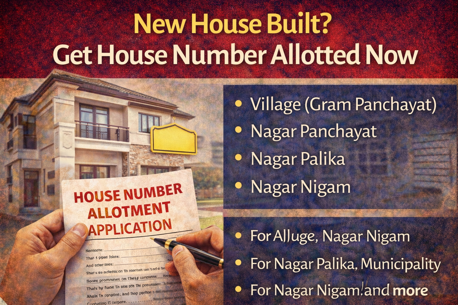 New House Built? How to Get House Number Allotted in Village, Nagar Panchayat, Nagar Palika & Nagar Nigam (India) file 00000000bdc471fa9b3b65f255e8974d