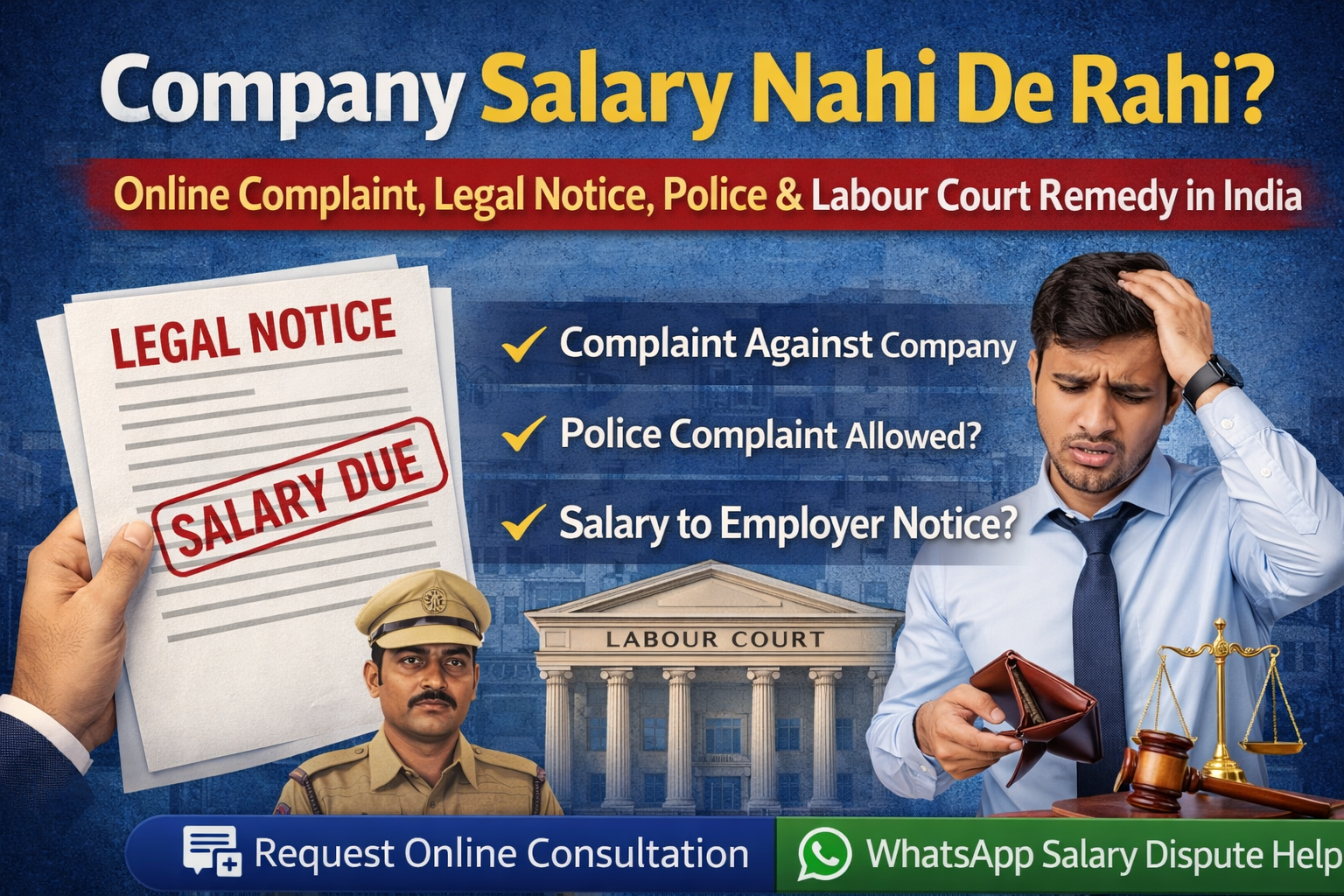 Company Salary Nahi De Rahi? Online Complaint, Legal Notice, Police & Labour Court Remedy in India file 00000000d3e47208acae21dbc940f07a