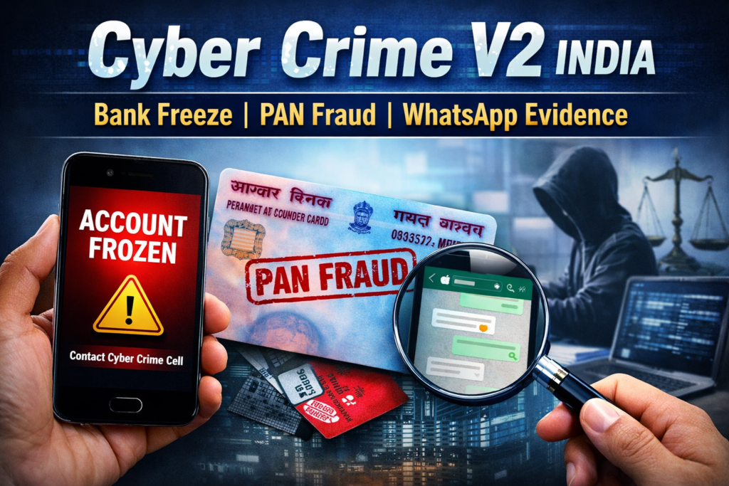 Cyber Crime V2 India: Bank Freeze, PAN Fraud & WhatsApp Evidence Legal Guide 2026 file 000000003ad872089cb2a3808c4719aa