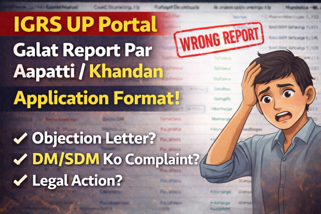 IGRS UP Par Galat Report Par Aapatti Application Format | Khandan Prarthana Patra Kaise Likhen file 00000000c1b871fabe33cf302ea02ffb