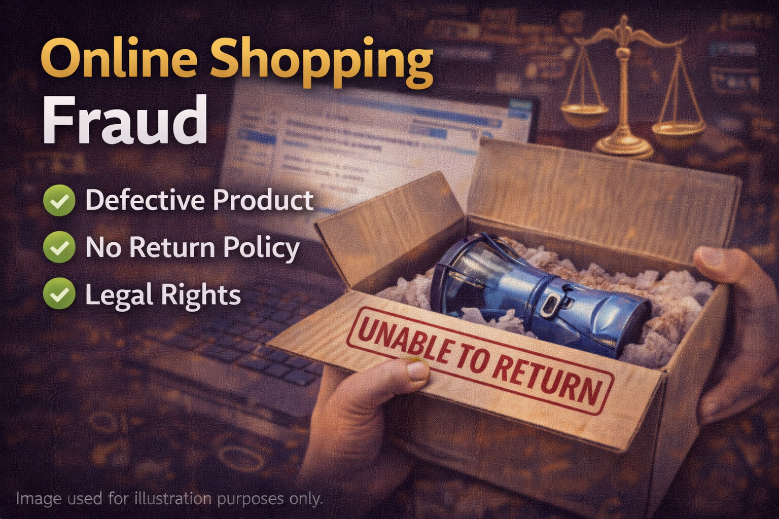 Online Shopping Fraud: Defective Product Delivered With No Return Option file 00000000db187207812206b3d04eeb88