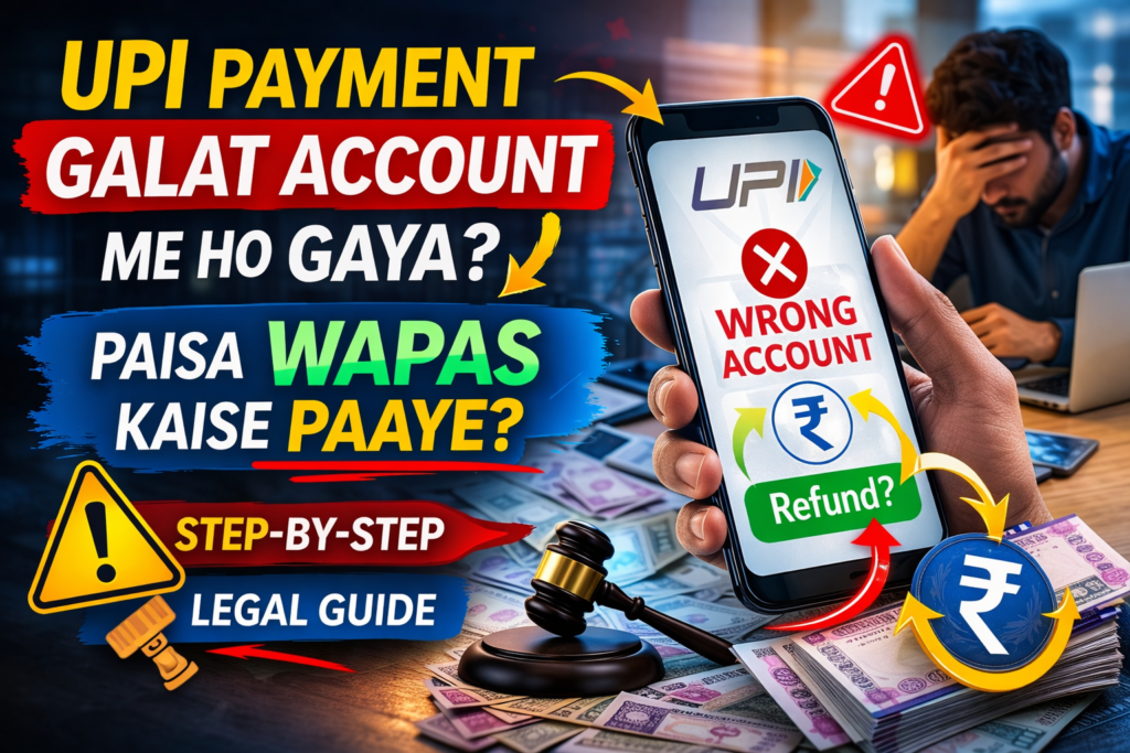 UPI Payment Wrong Account Me Ho Gaya – Paisa Wapas Kaise Paaye? Legal Guide India file 00000000287c71fab2e5d7c5736c86b2