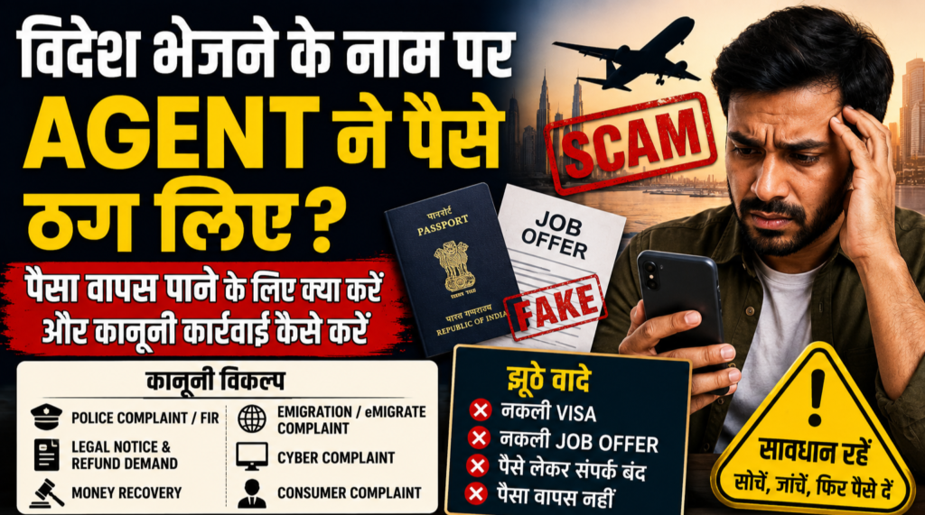 विदेश भेजने के नाम पर Agent ने पैसे ठग लिए? पैसा वापस पाने और कानूनी कार्रवाई का तरीका img 20260829 183125
